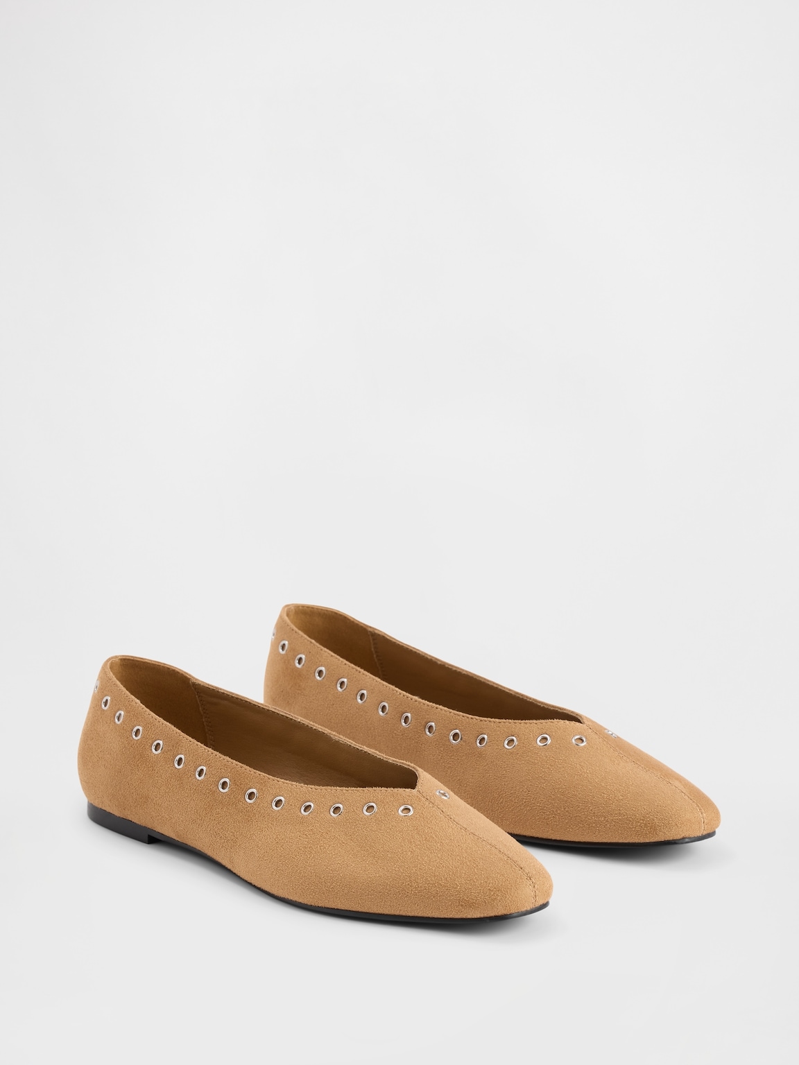 Vegan Suede Ballet Flats