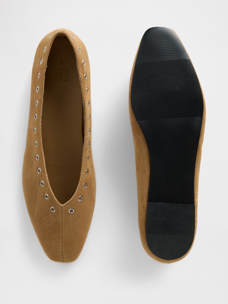 Vegan Suede Ballet Flats