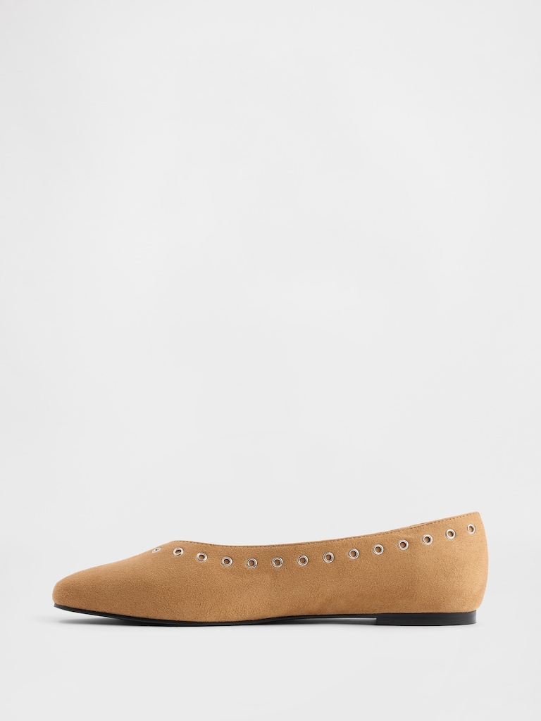 Vegan Suede Ballet Flats