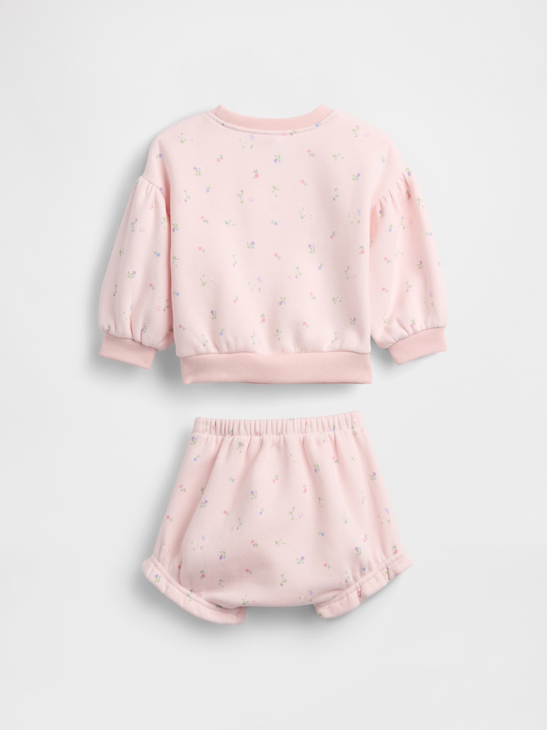Baby VintageSoft Floral Logo Outfit Set