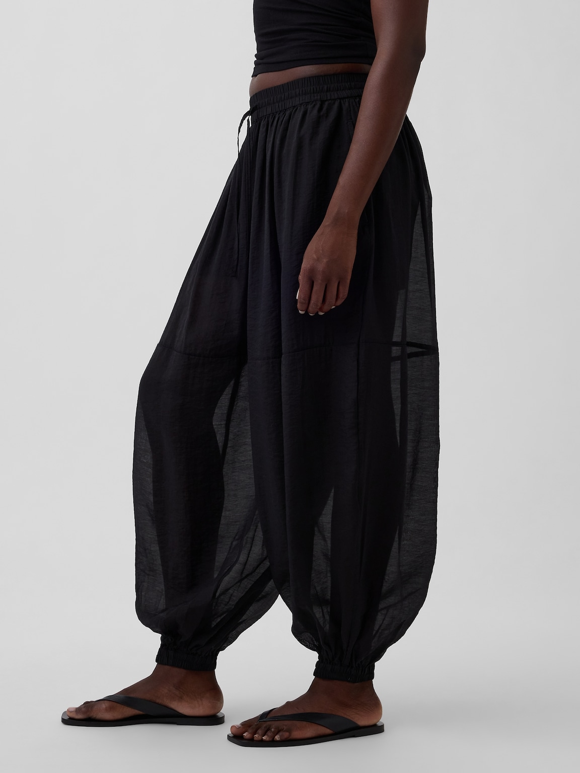 Sheer Parachute Joggers