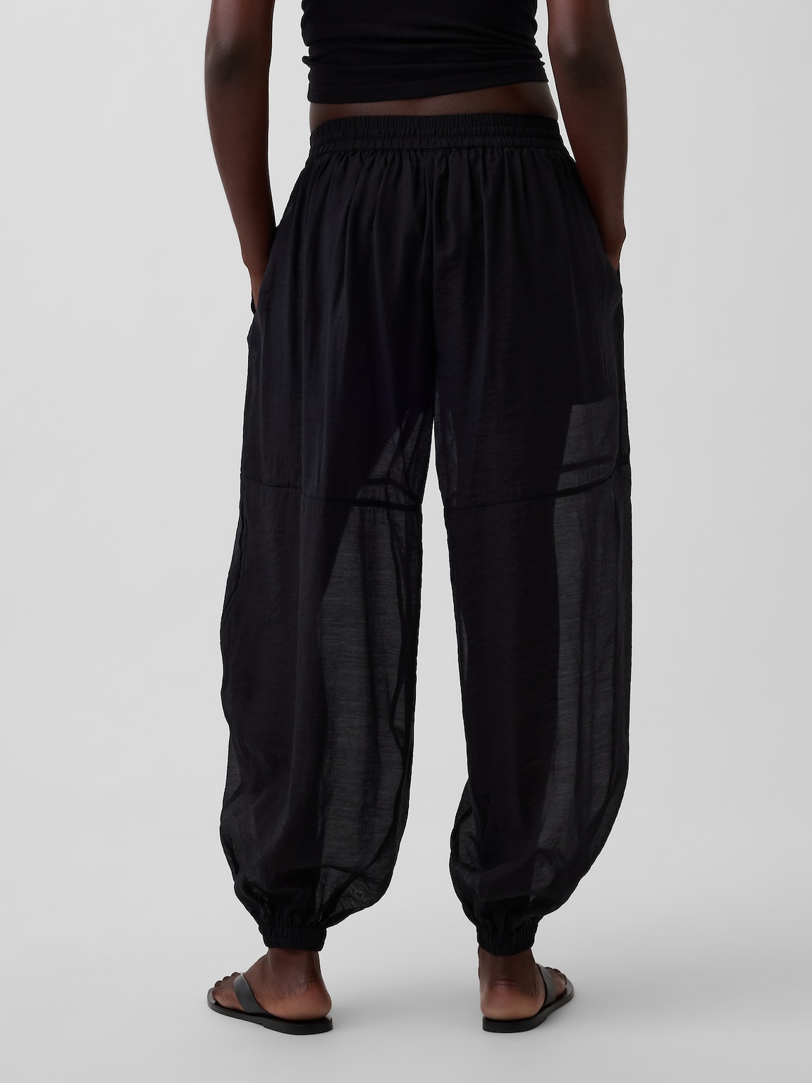 Sheer Parachute Joggers