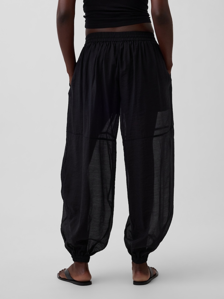 Sheer Parachute Joggers