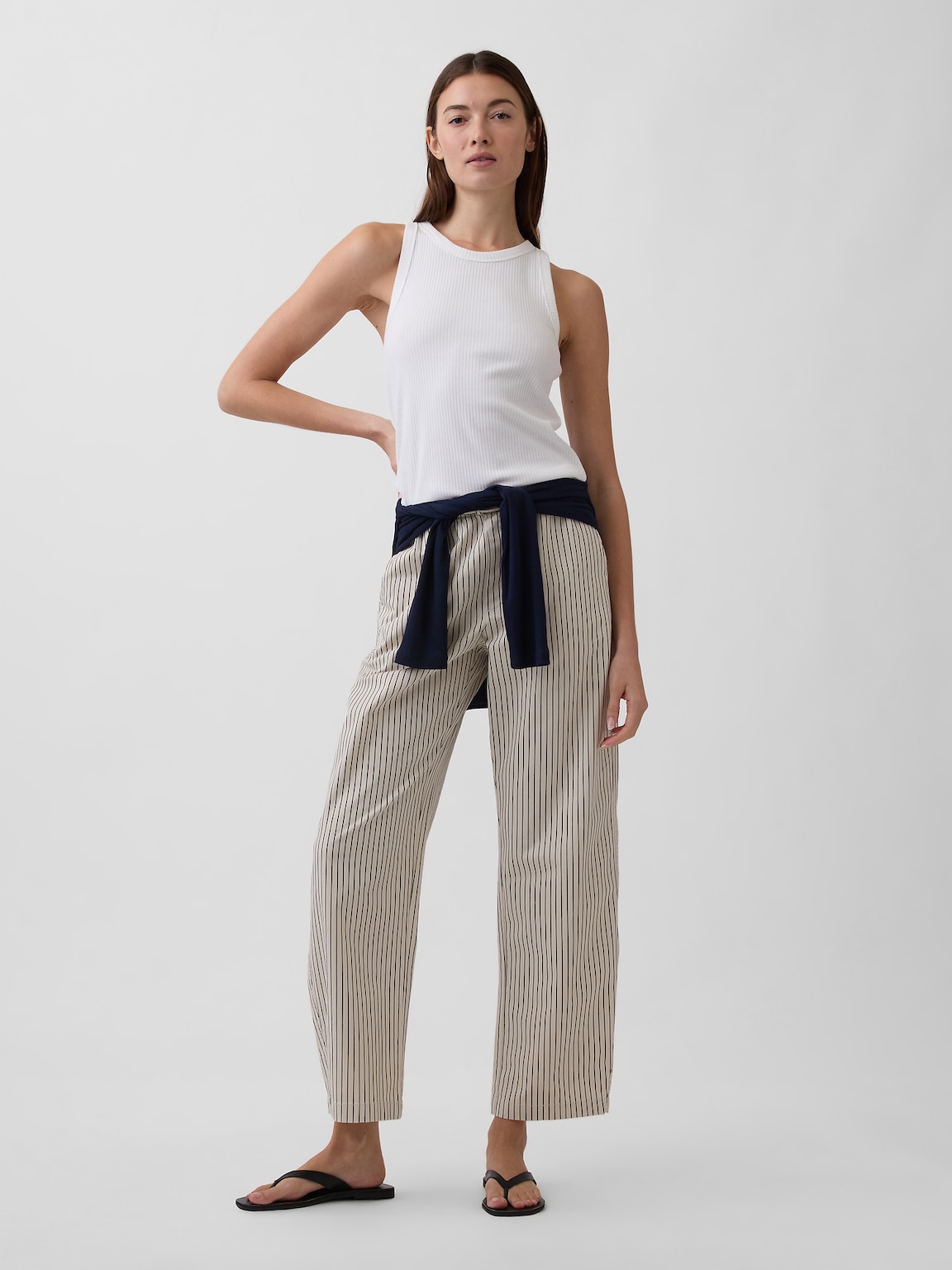 Mid Rise Easy Barrel Khakis