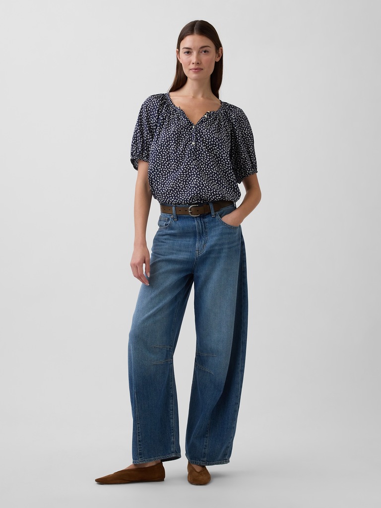 Oversized Puff Sleeve Top