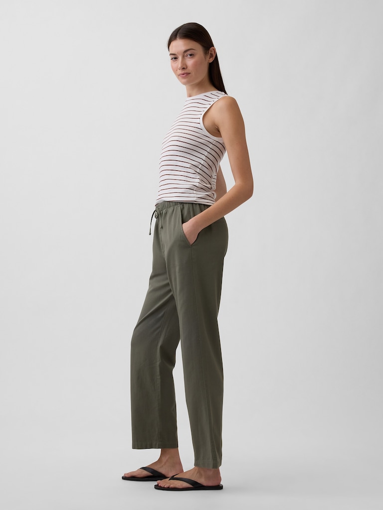Mid Rise Easy Twill Pants