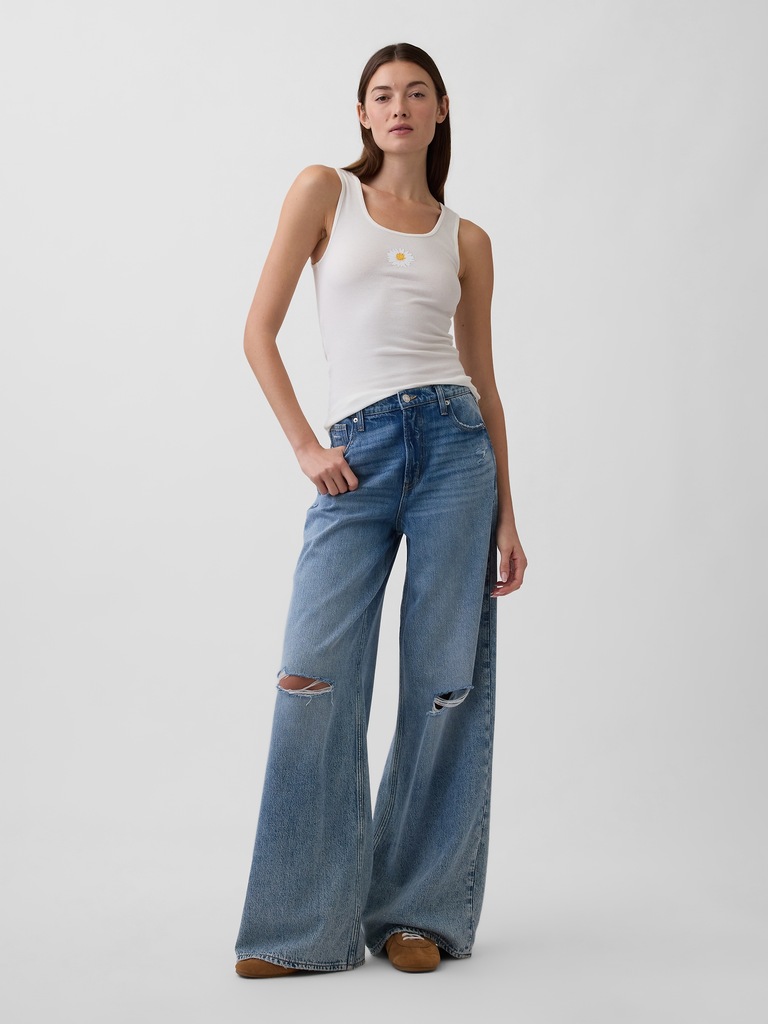 Gap Logo Ribbed Tank Top