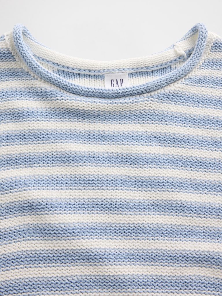 Relaxed Stripe Rollneck Sweater