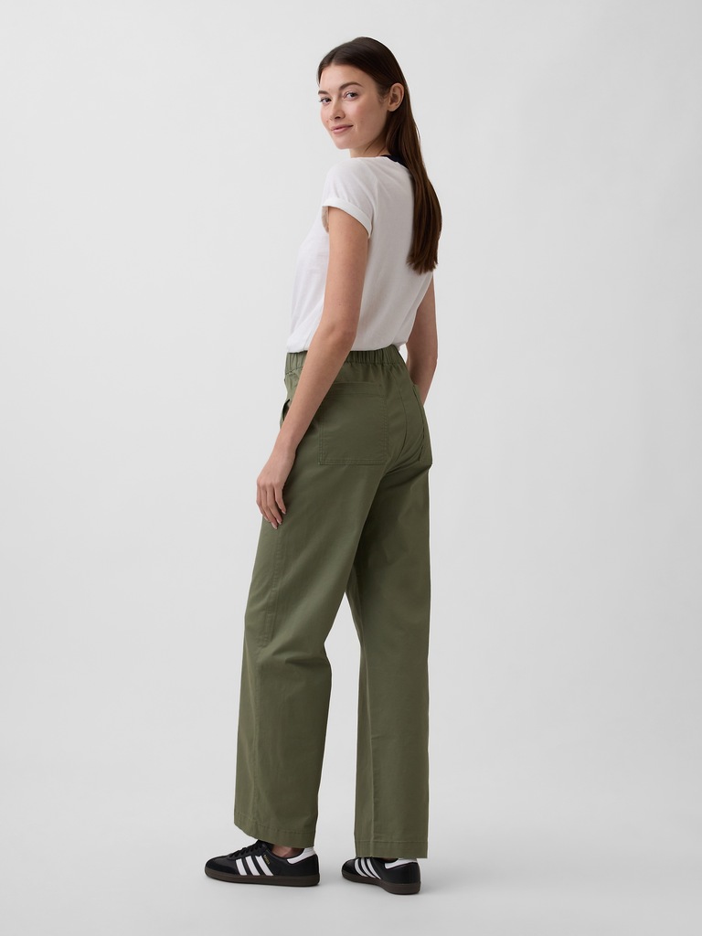 High Rise Easy Wide-Leg Khakis
