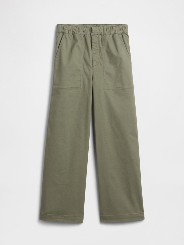 High Rise Easy Wide-Leg Khakis
