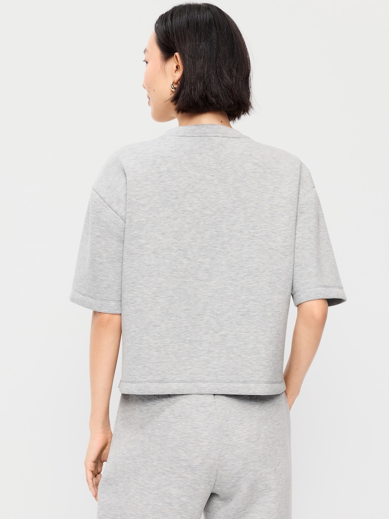 Bounce Fleece Relaxed Short-Sleeve Top