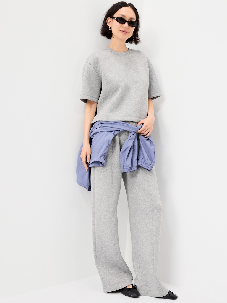 Bounce Fleece Relaxed Short-Sleeve Top