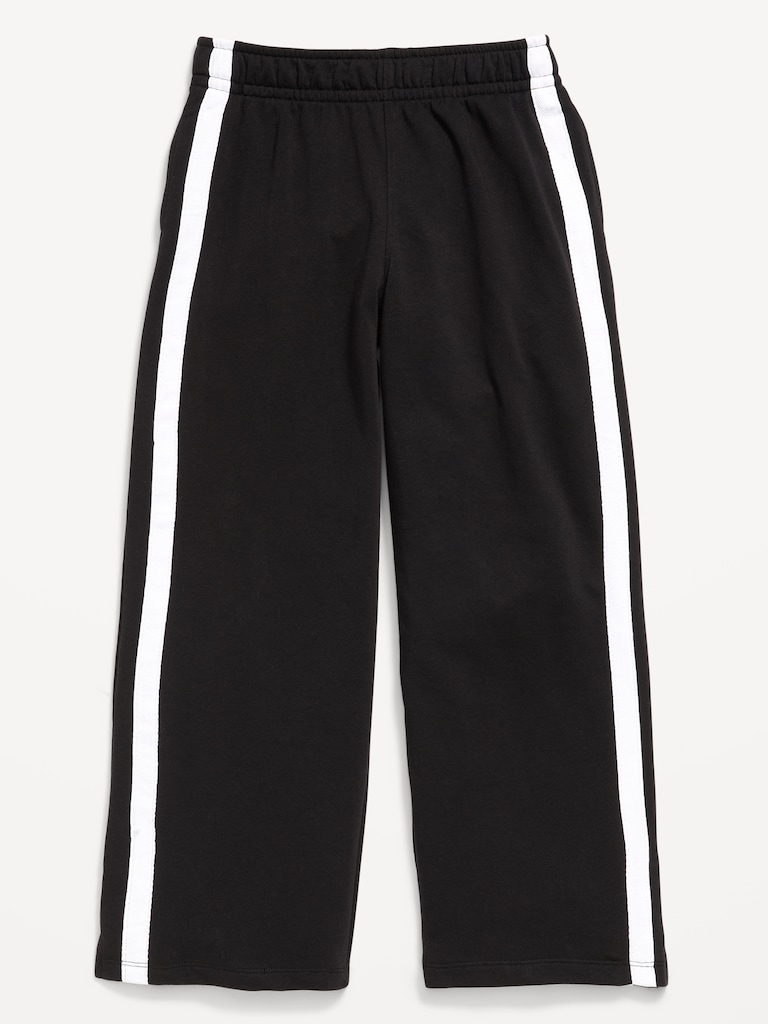 Baggy French-Terry Straight-Leg Retro Sweatpants for Girls