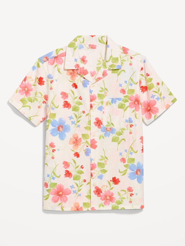 Short-Sleeve Printed Camp Shirt