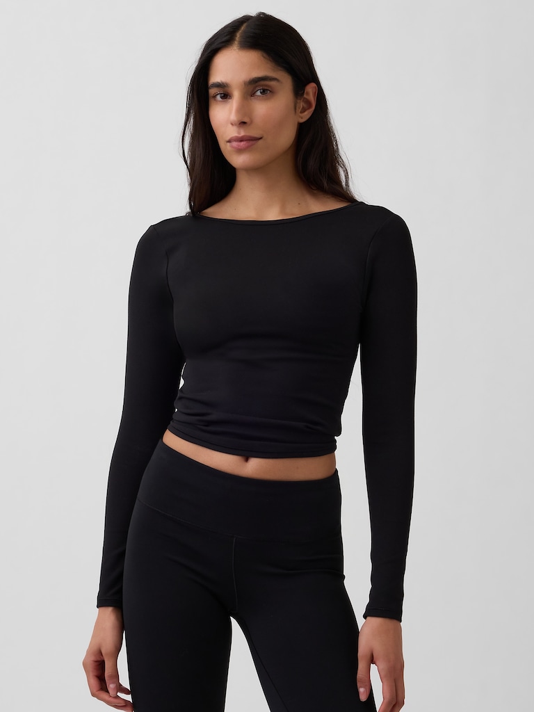 GapFit Smooth Boatneck T-Shirt