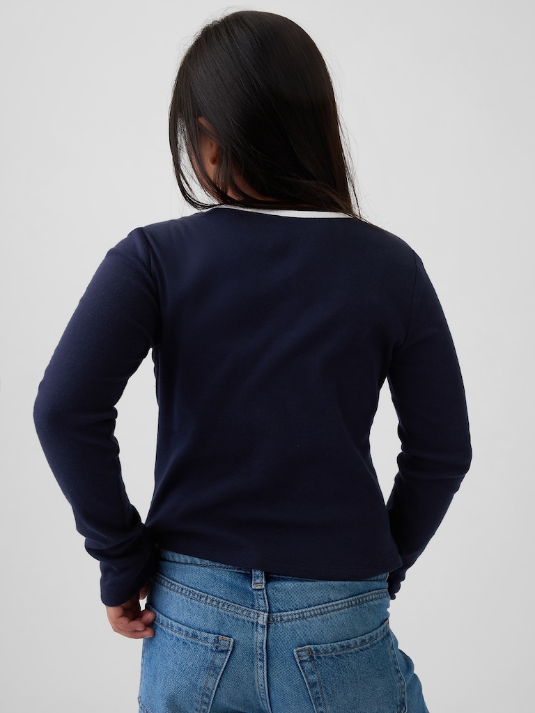 Kids Cross Front Bow T-Shirt