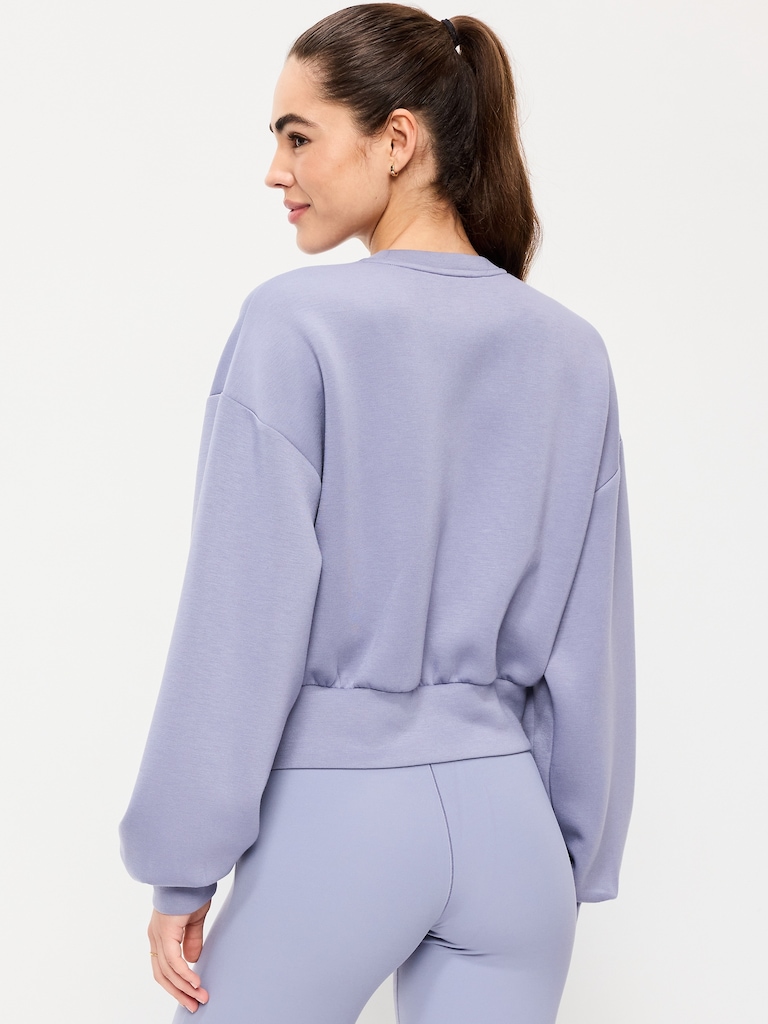 Bounce Fleece Twist-Front Top