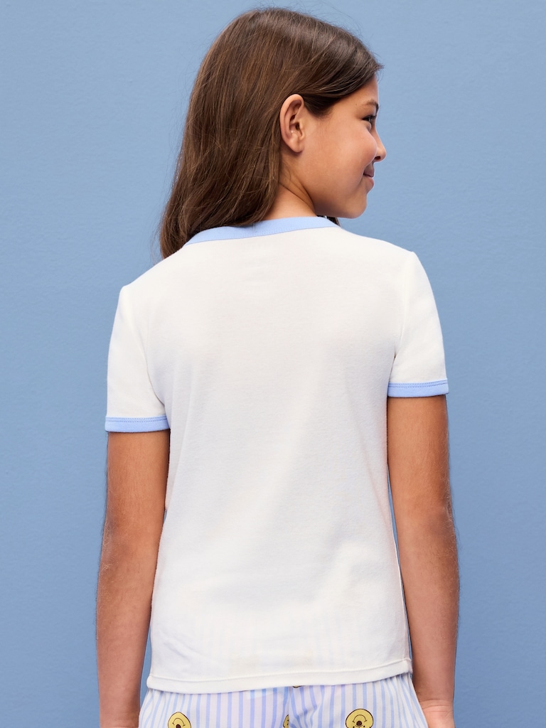 Old Navy x Disney Winnie the Pooh Fitted Graphic Ringer T-Shirt for Girls