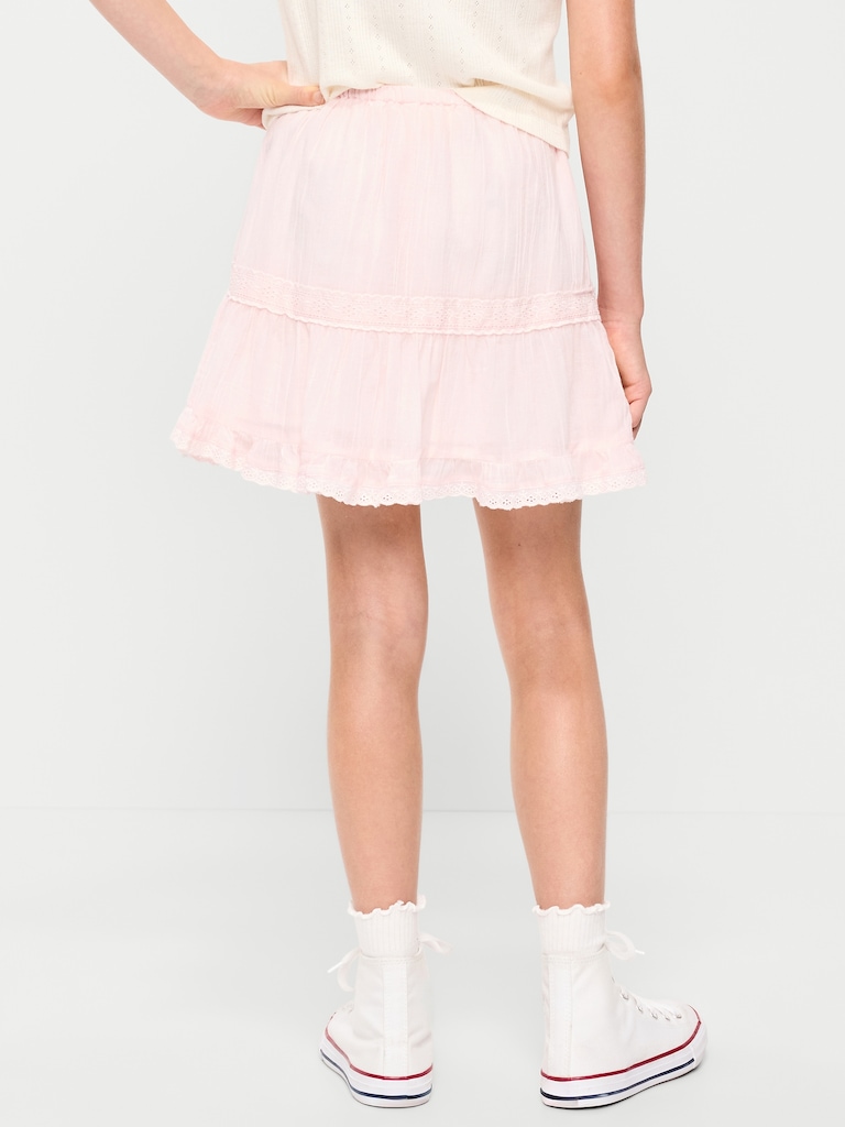 Crinkle Gauze Skort for Girls