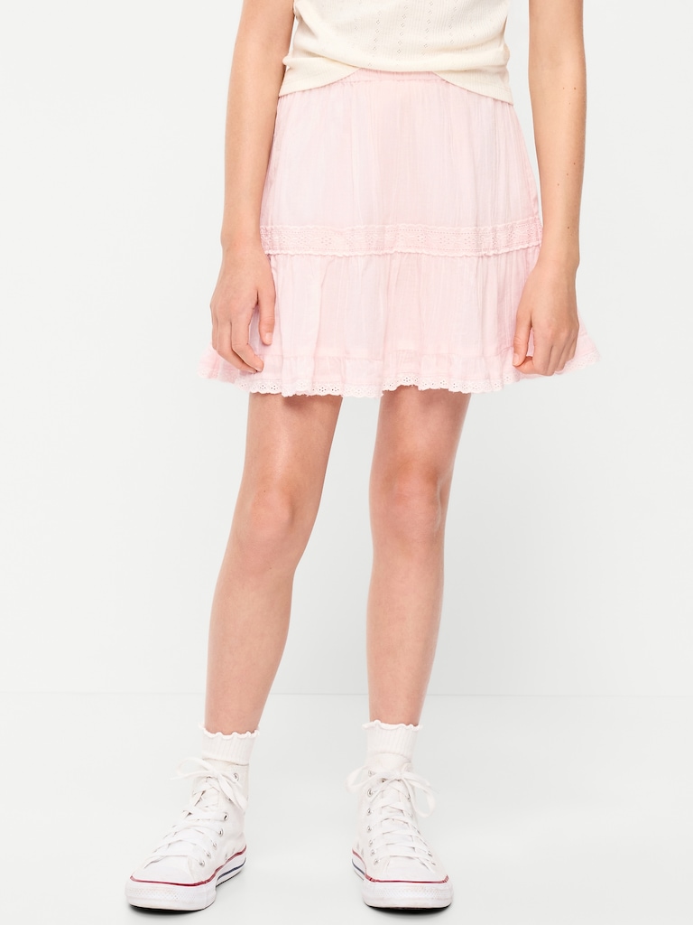 Crinkle Gauze Skort for Girls