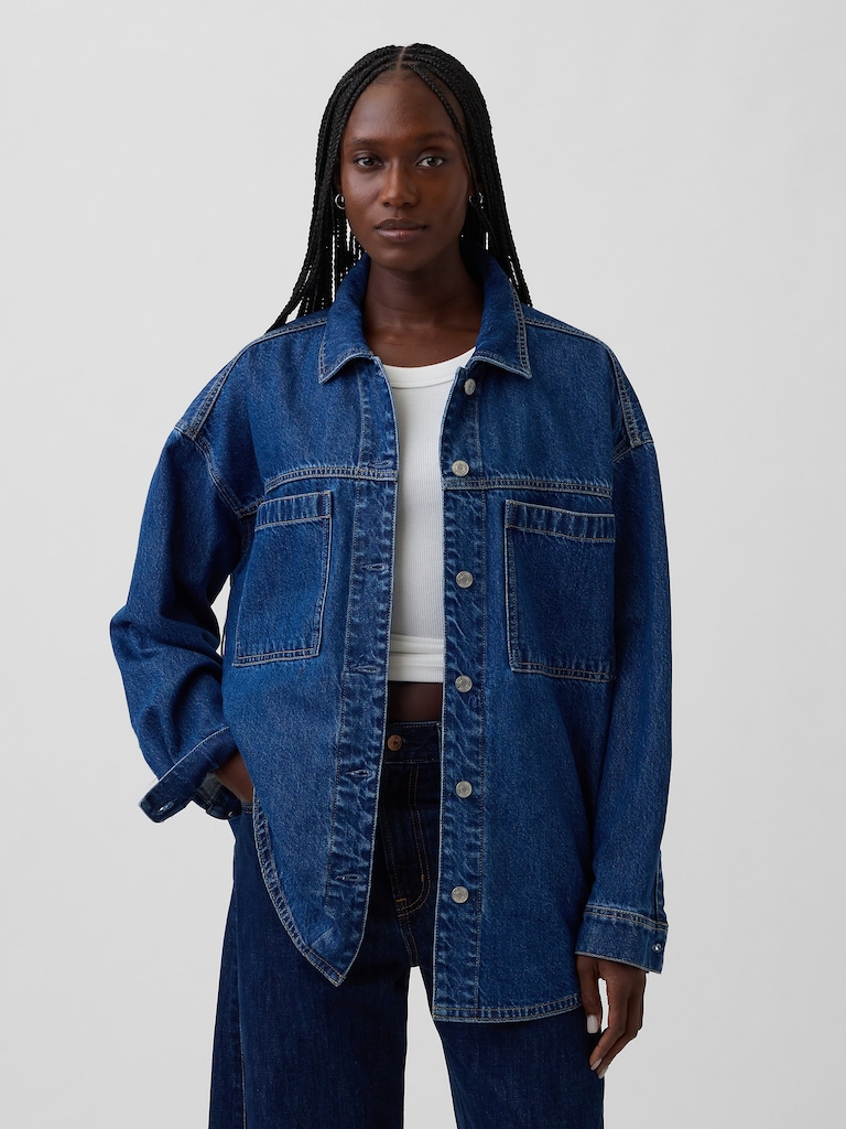 Oversized Denim Shirt Jacket