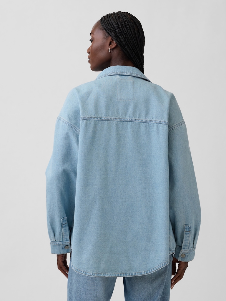 Oversized Denim Shirt Jacket