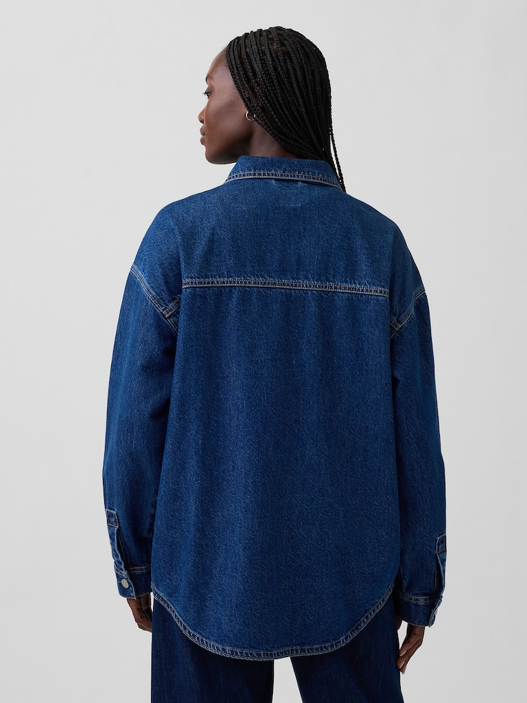 Oversized Denim Shirt Jacket