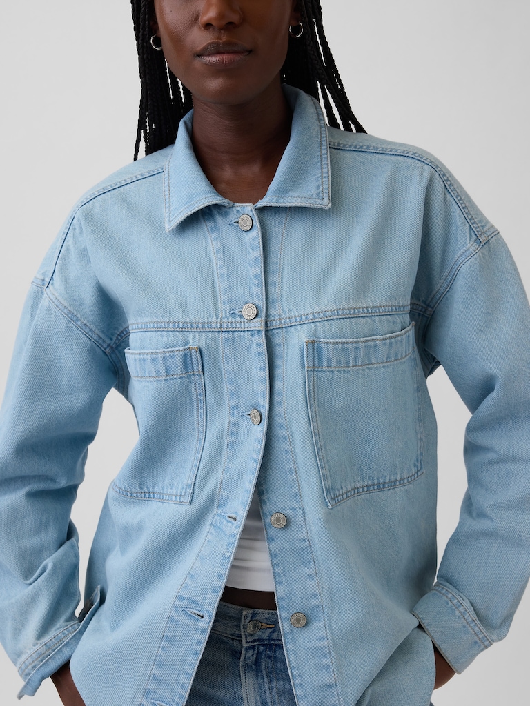 Oversized Denim Shirt Jacket