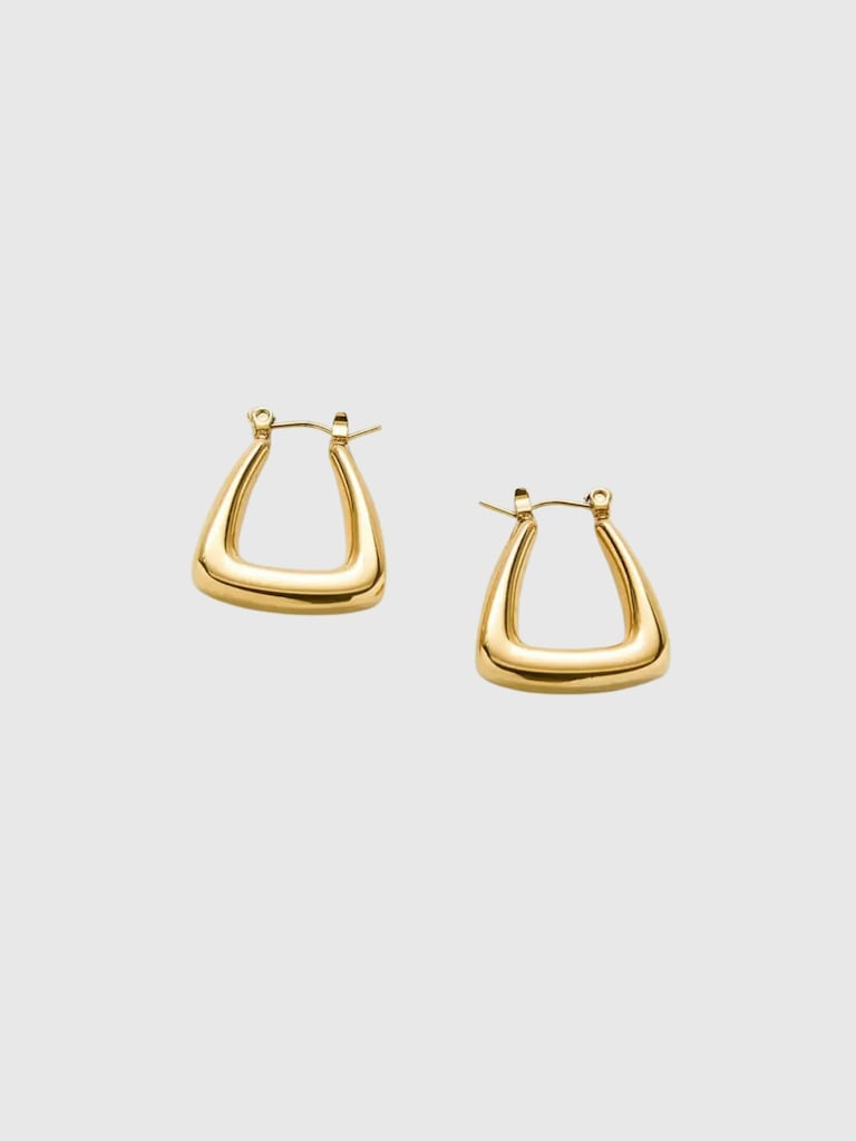 Admiral Row Gold Triangle Hoop Earrings