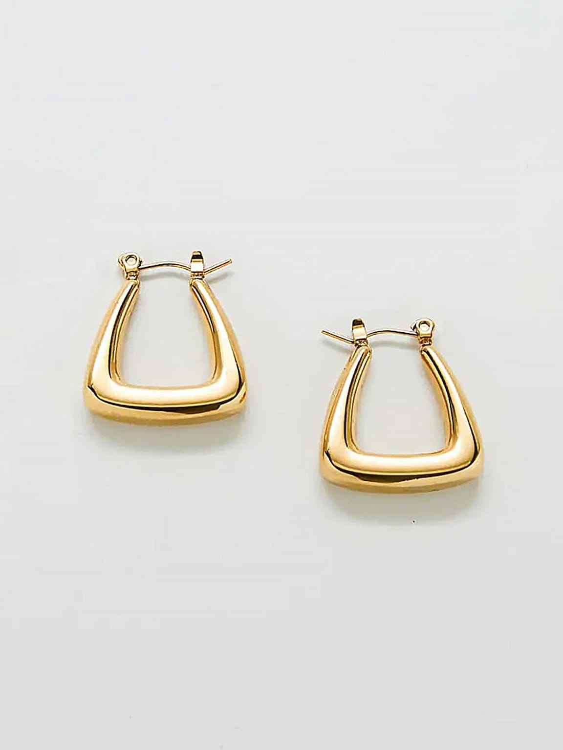 Admiral Row Gold Triangle Hoop Earrings