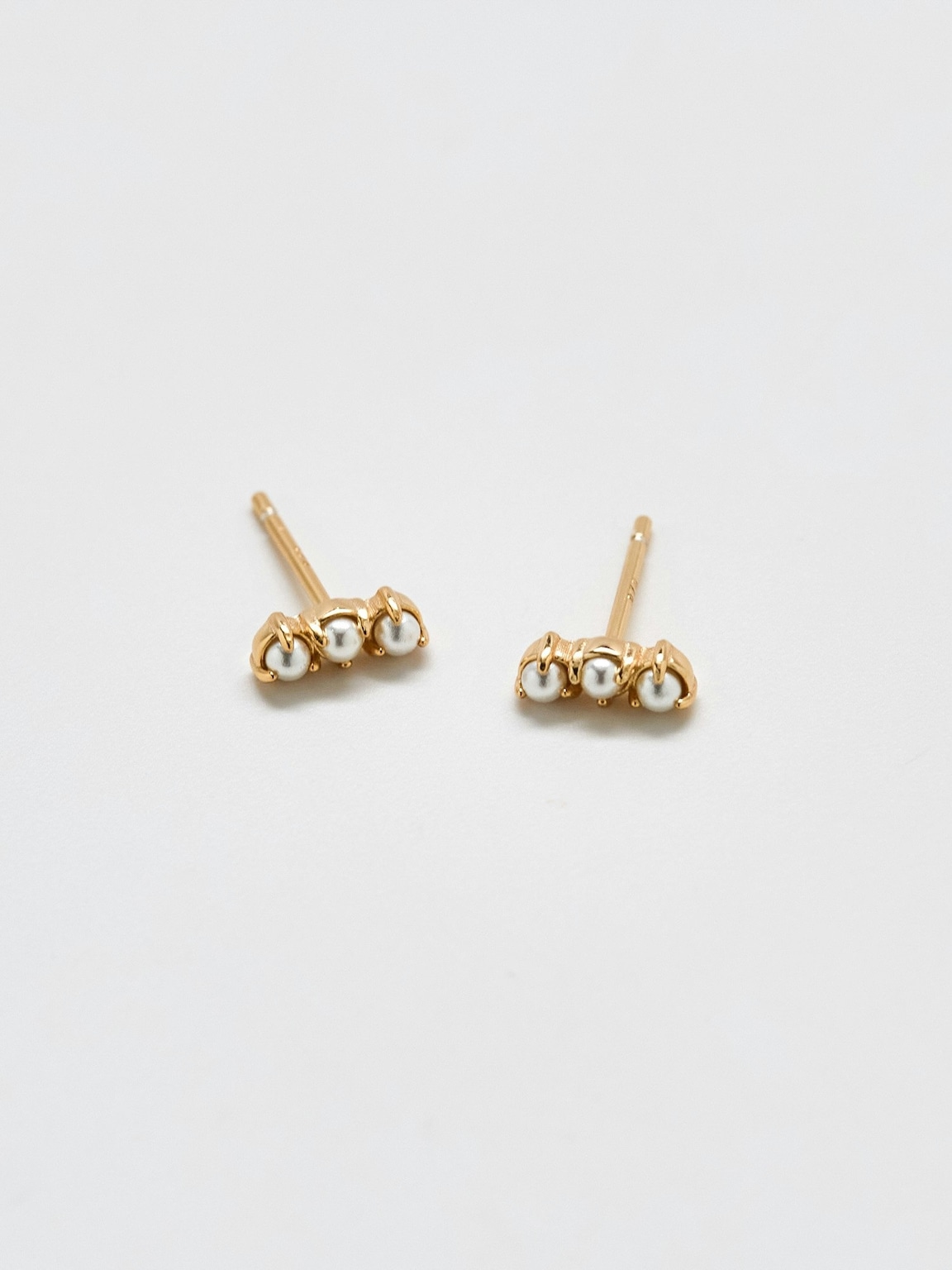 Admiral Row Gold Pearl Bar Earrings