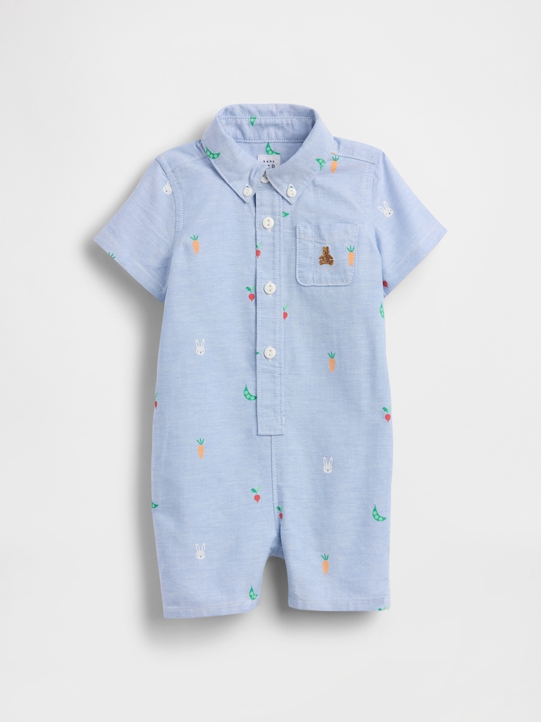 Baby Embroidered Shorty One-Piece