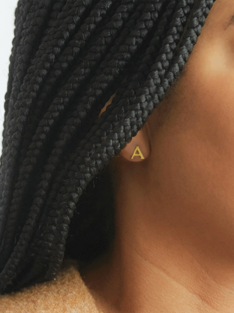 Admiral Row Gold Initial Earrings