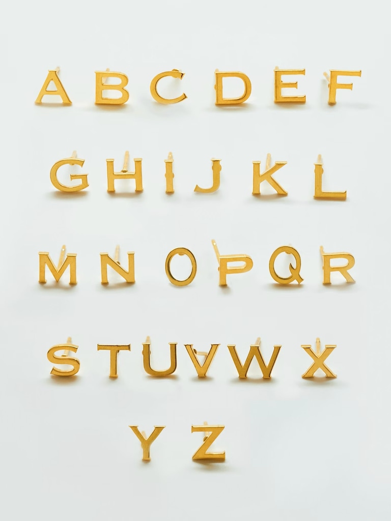 Admiral Row Gold Initial Earrings