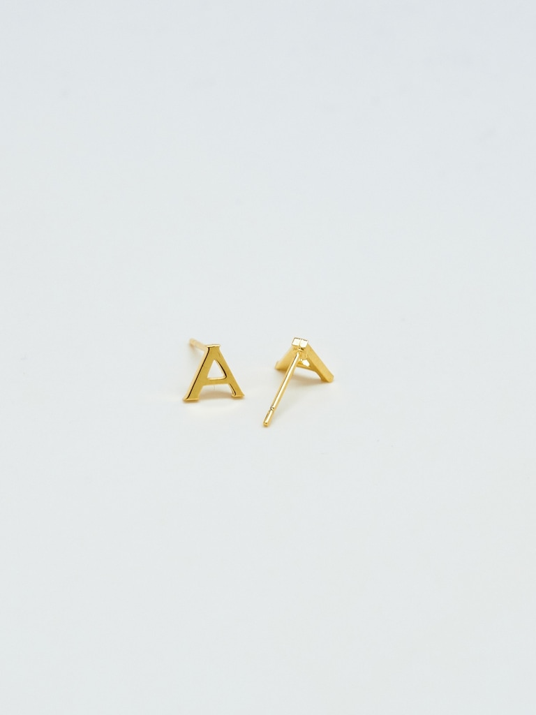 Admiral Row Gold Initial Earrings