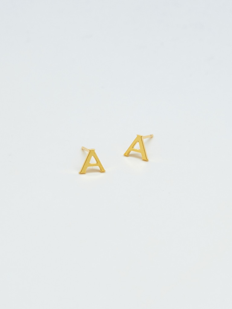 Admiral Row Gold Initial Earrings