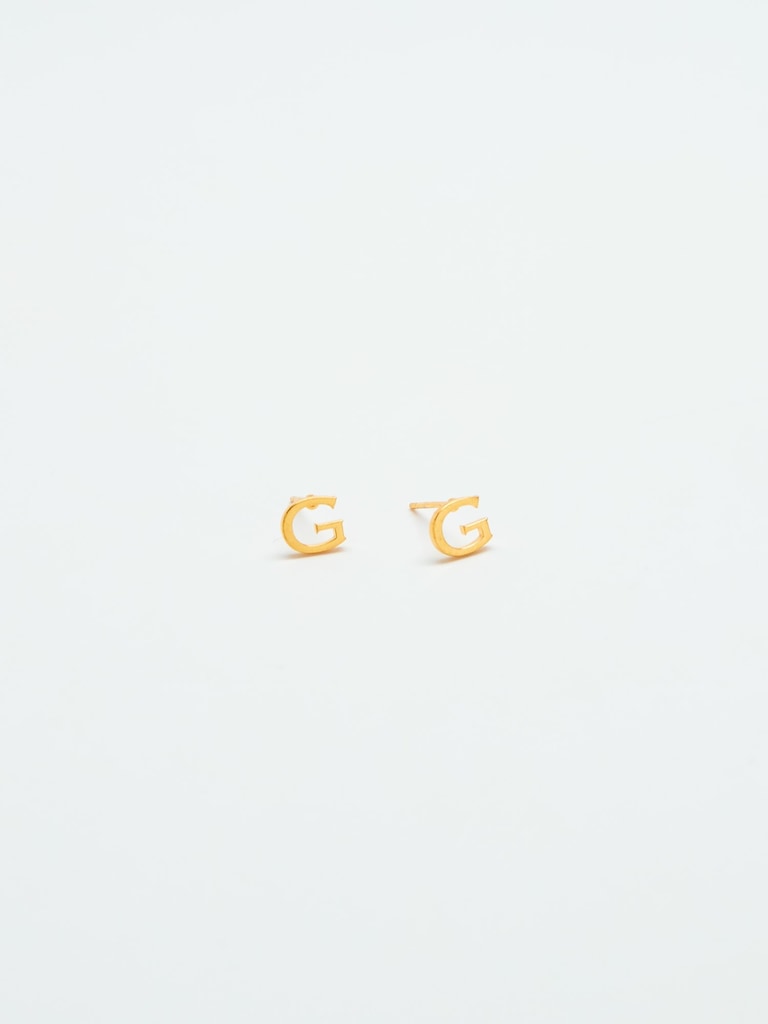 Admiral Row Gold Initial Earrings