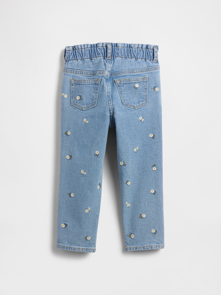 babyGap Embroidered Paperbag Mom Jeans