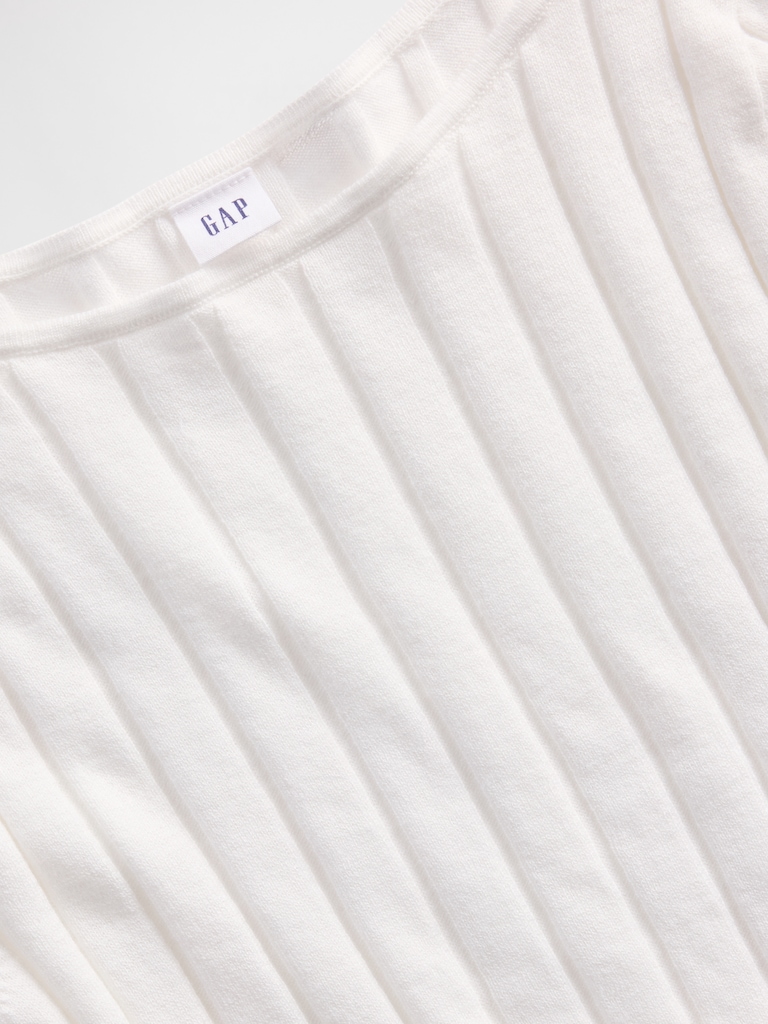 Wide-Rib Boatneck Sweater