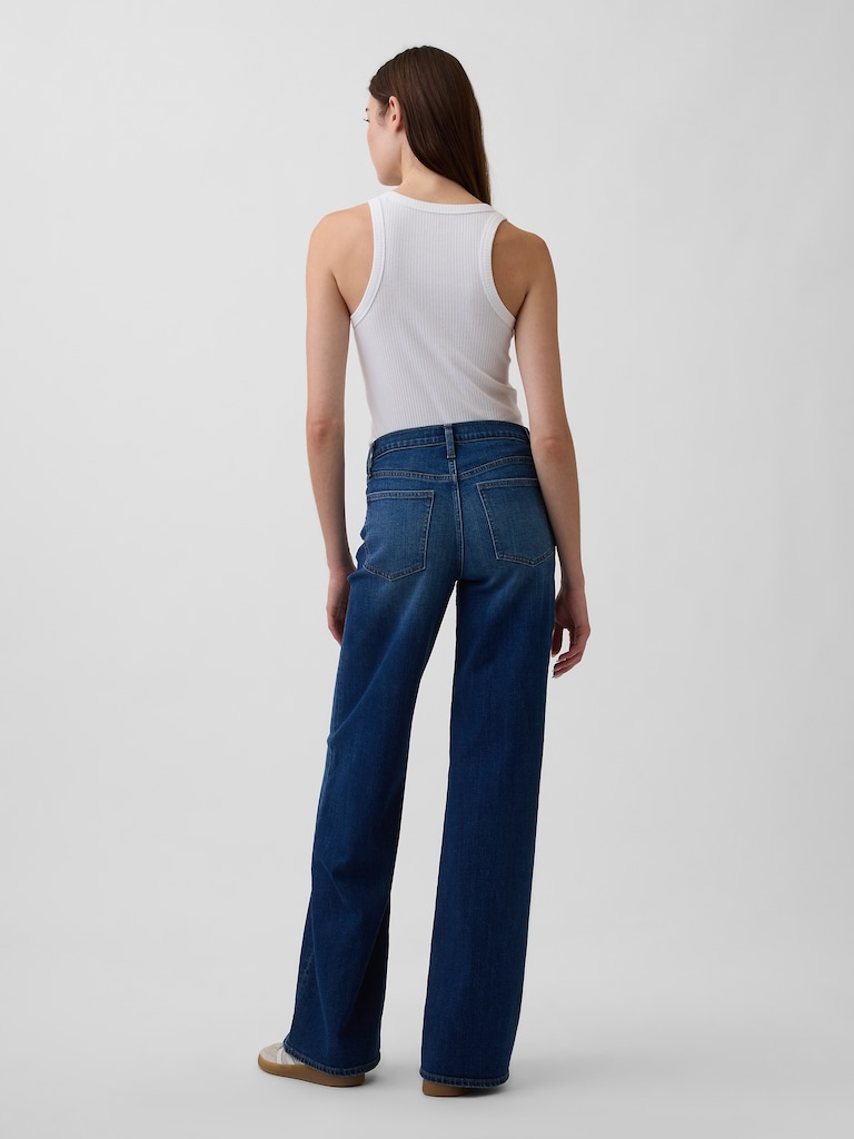 Mid Rise Wide-Leg Jeans