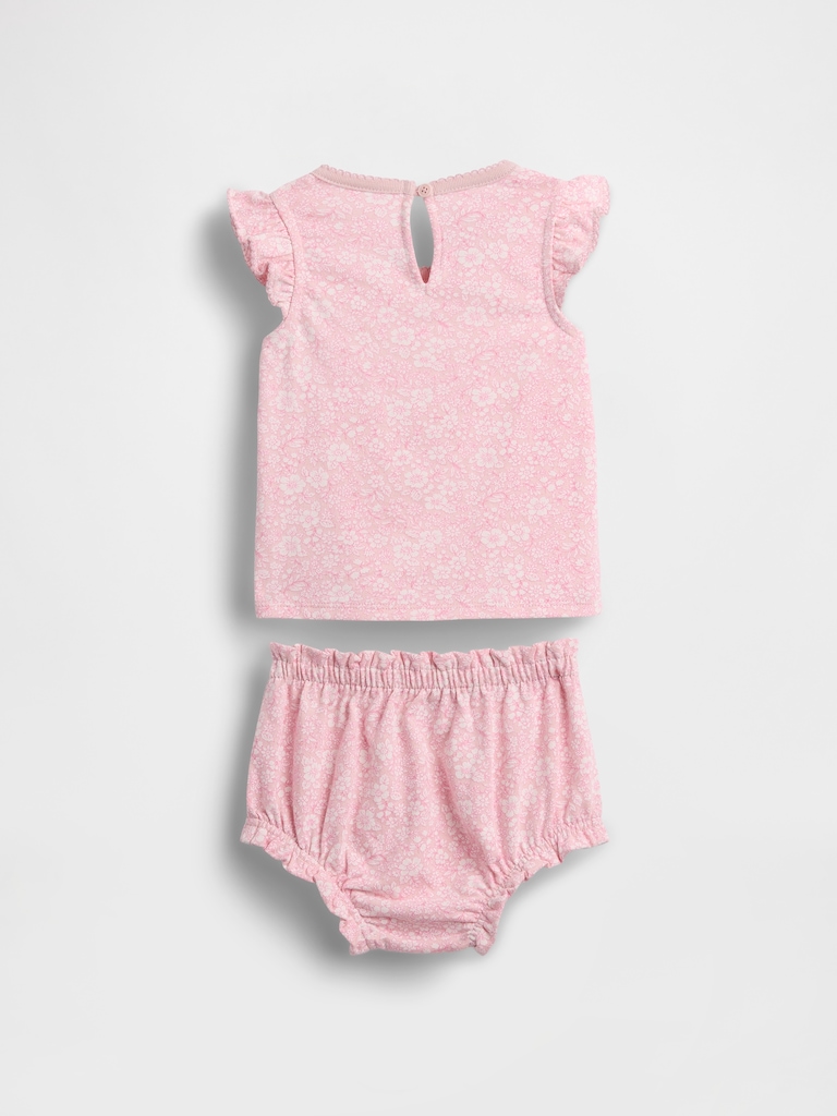 Baby Floral Ruffle Outfit Set