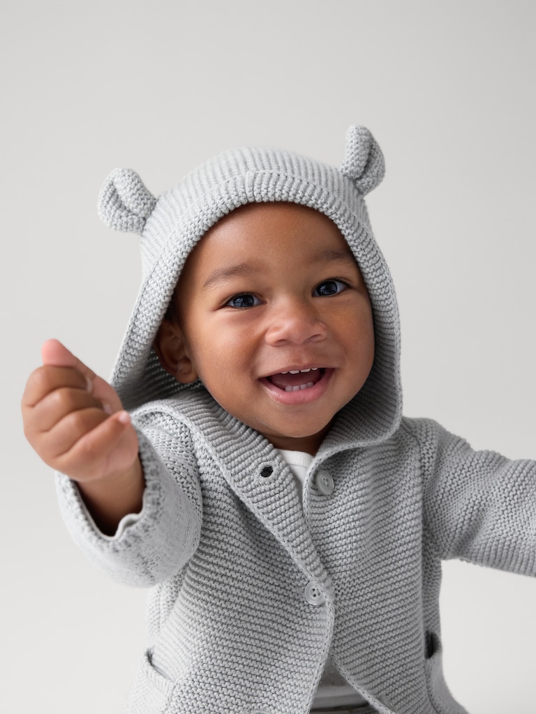 Baby Bear Garter Cardigan