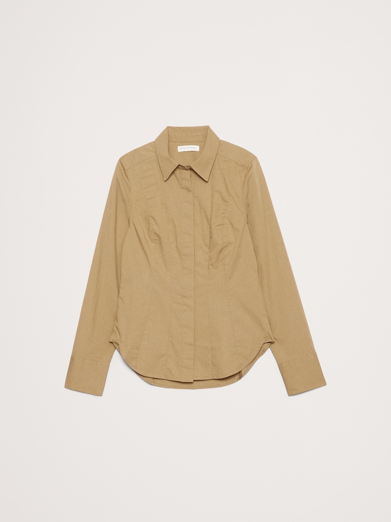 Stretch-Cotton Hourglass Shirt