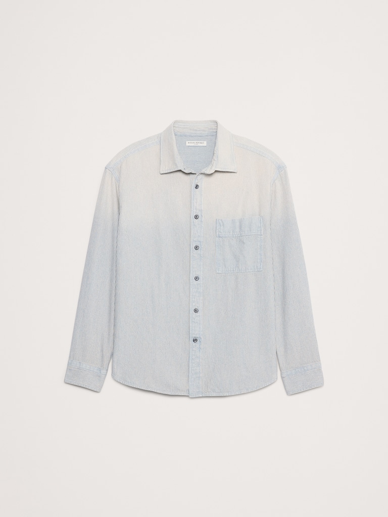 Relaxed-Fit Washed Denim Shirt
