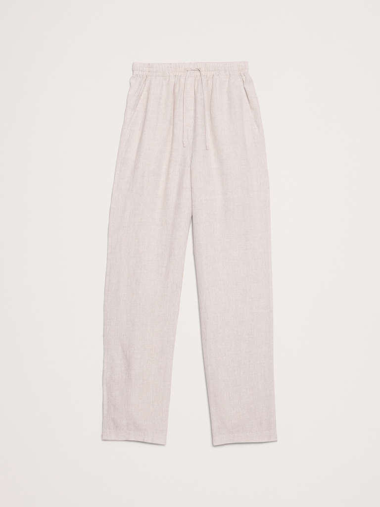 The Getaway Straight-Leg Pull-On Pant in Linen