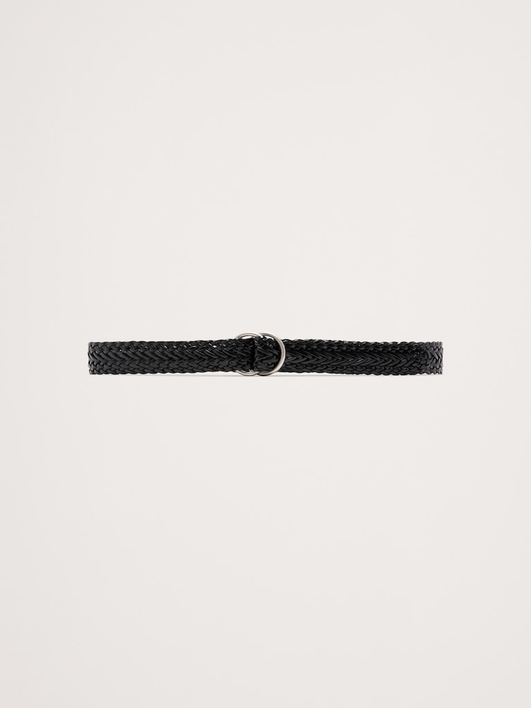 Slim Braided Leather Belt