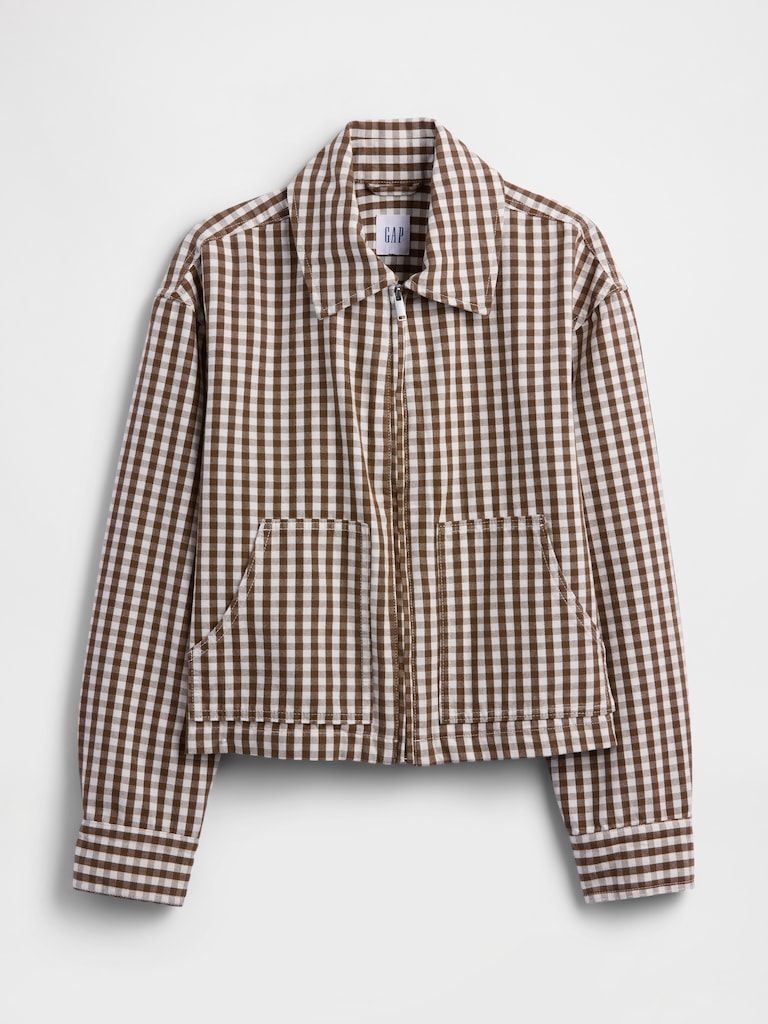 Relaxed Cropped Canvas Barn Jacket