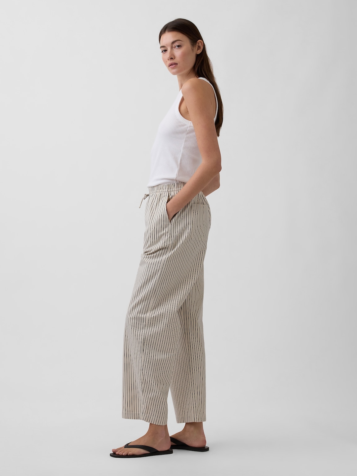 Mid Rise Easy Barrel Khakis