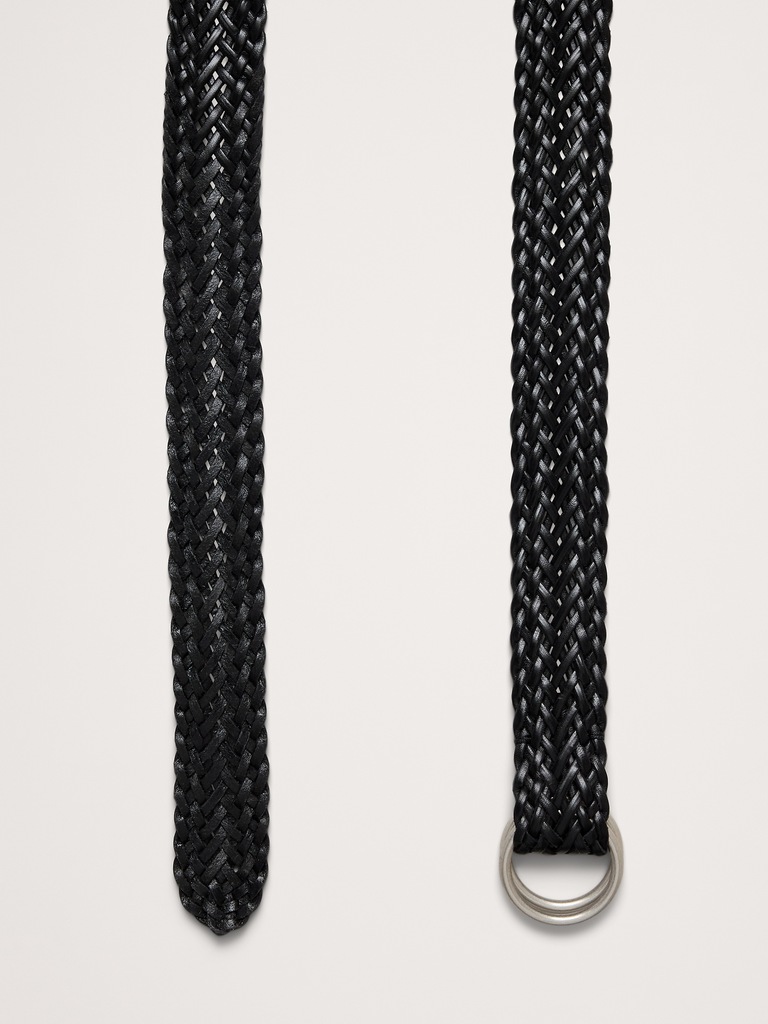 Slim Braided Leather Belt