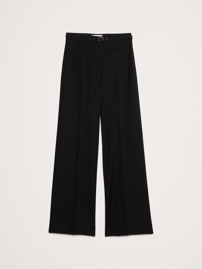 Mid-Rise Wide-Leg City Stretch Pant